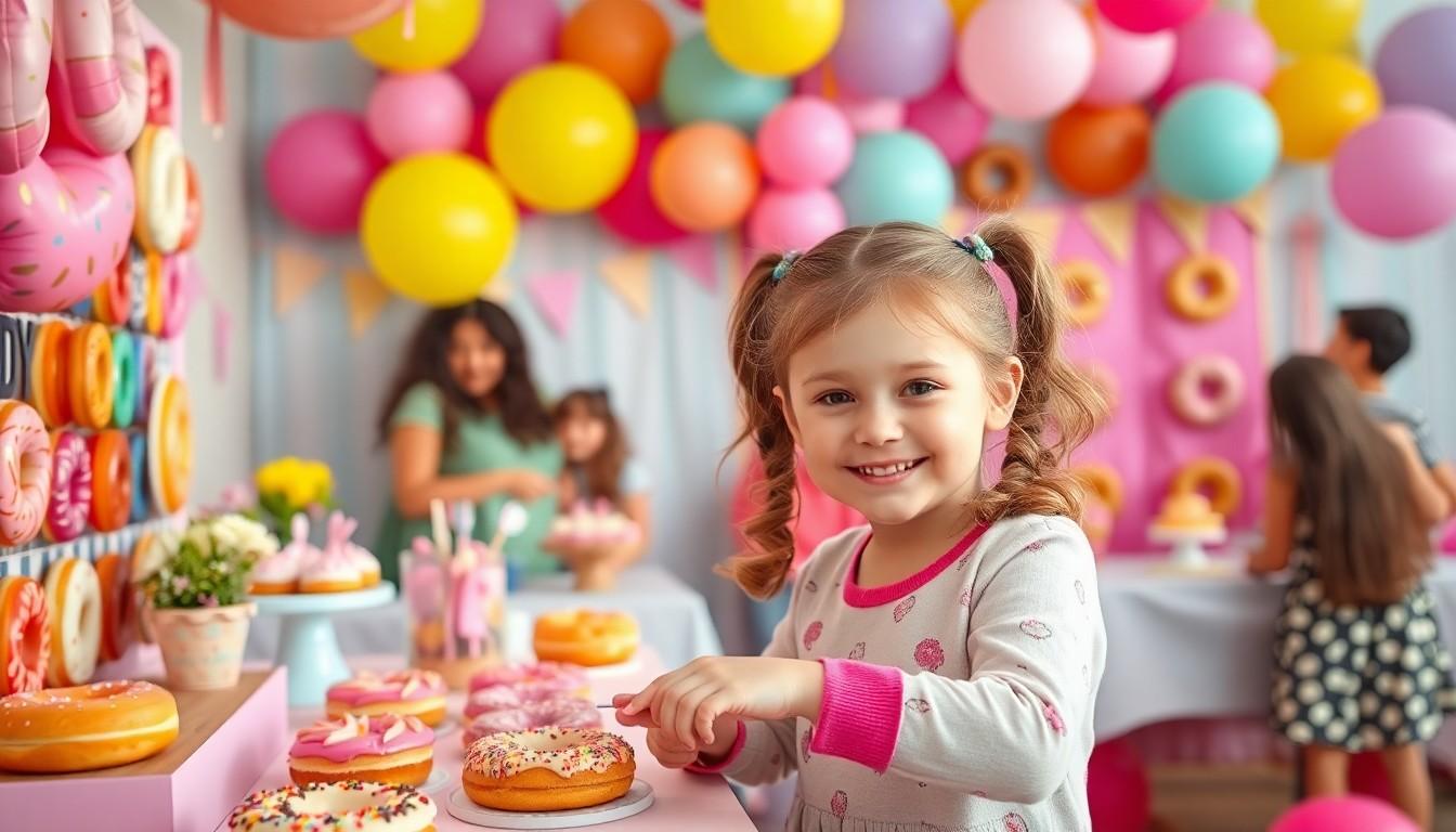 donut themed birthday party